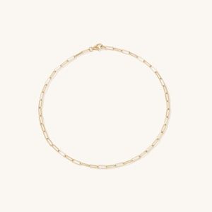 NWB Mejuri 14k Yellow Gold Boyfriend Bold Anklet